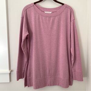 NWOT Garnet Hill Oversized Tunic Sweatshirt Top Tencel Blend Heathered XS